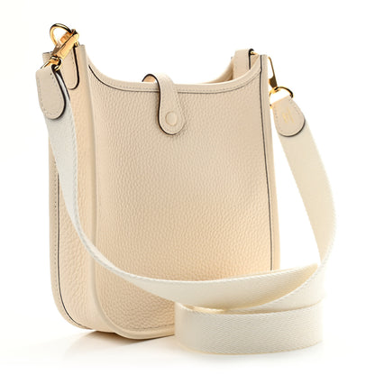Hermes Taurillon Clemence Amazone Evelyne TPM Nata Craie 3 of 13