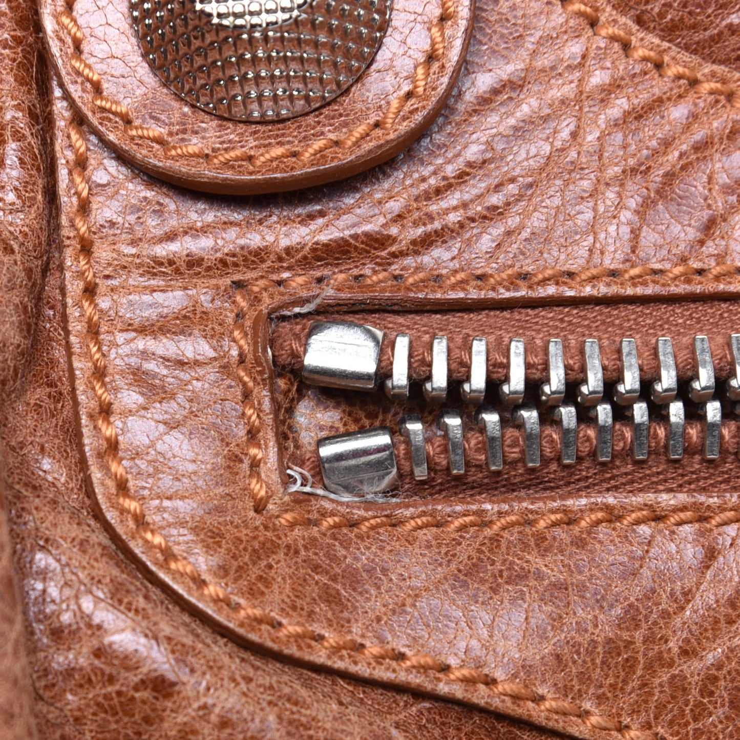 Agneau Giant 21 Silver Hardware City Sienna