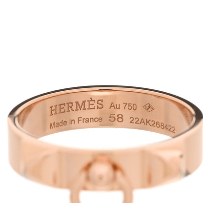 Hermes 18K Rose Gold PM Collier De Chien Ring 58 8.5 4 of 5