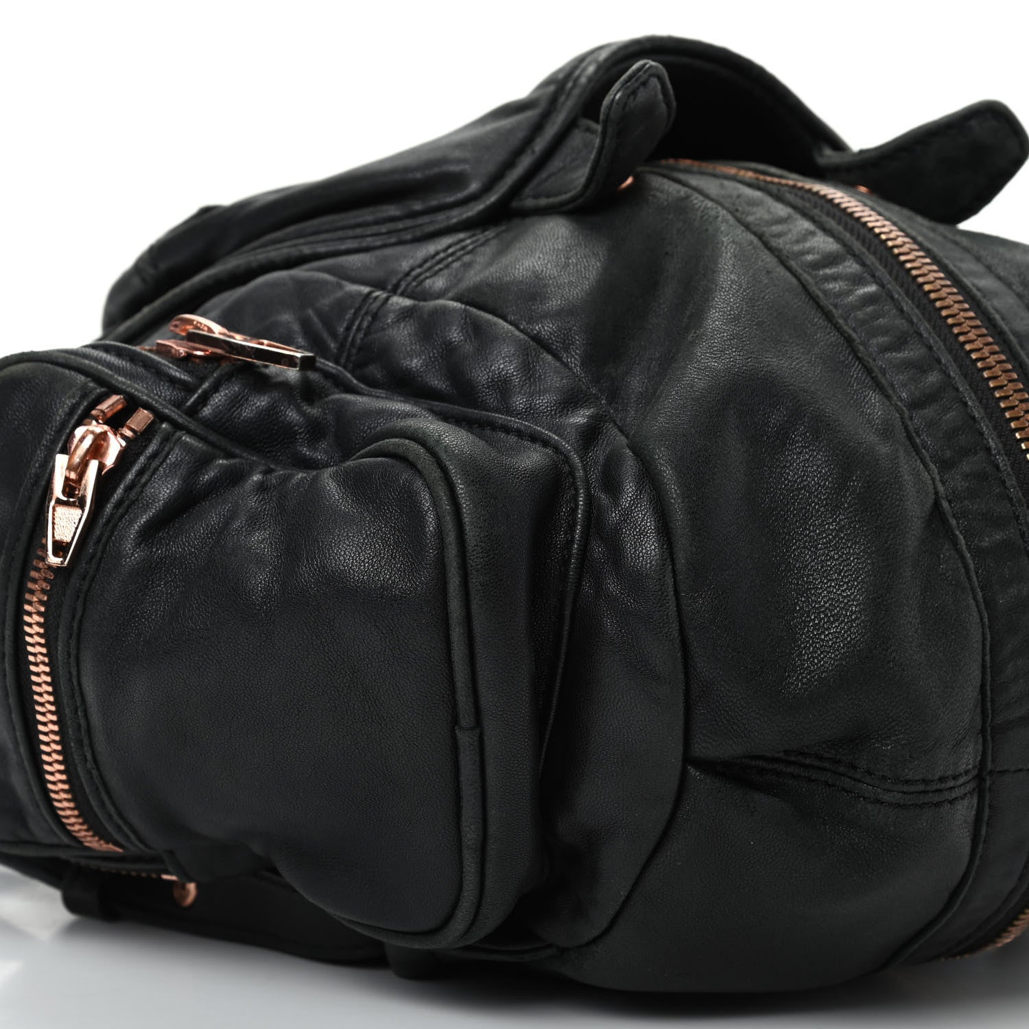 Alexander Wang Lambskin Mini Marti Backpack Washed Black Rose Gold Hardware 6 of 8