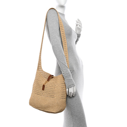 Saint Laurent Raffia Monogram Hobo Naturale 2 of 10