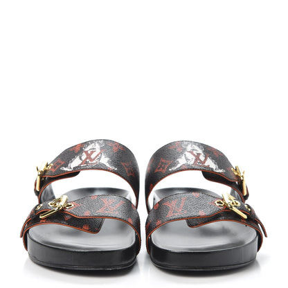 Louis Vuitton Catogram Bom Dia Flat Mule 41 Black Marron 3 of 10