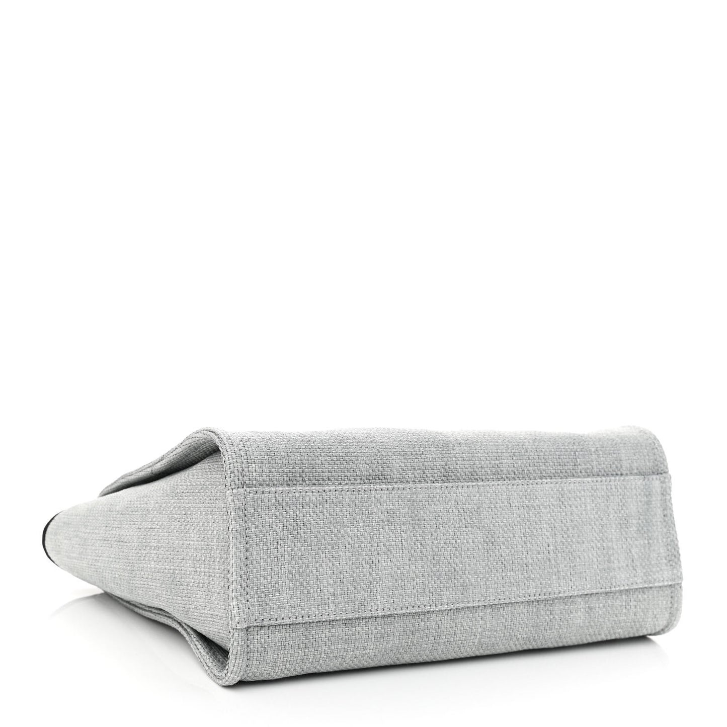Woven Straw Raffia Small Deauville Tote Grey