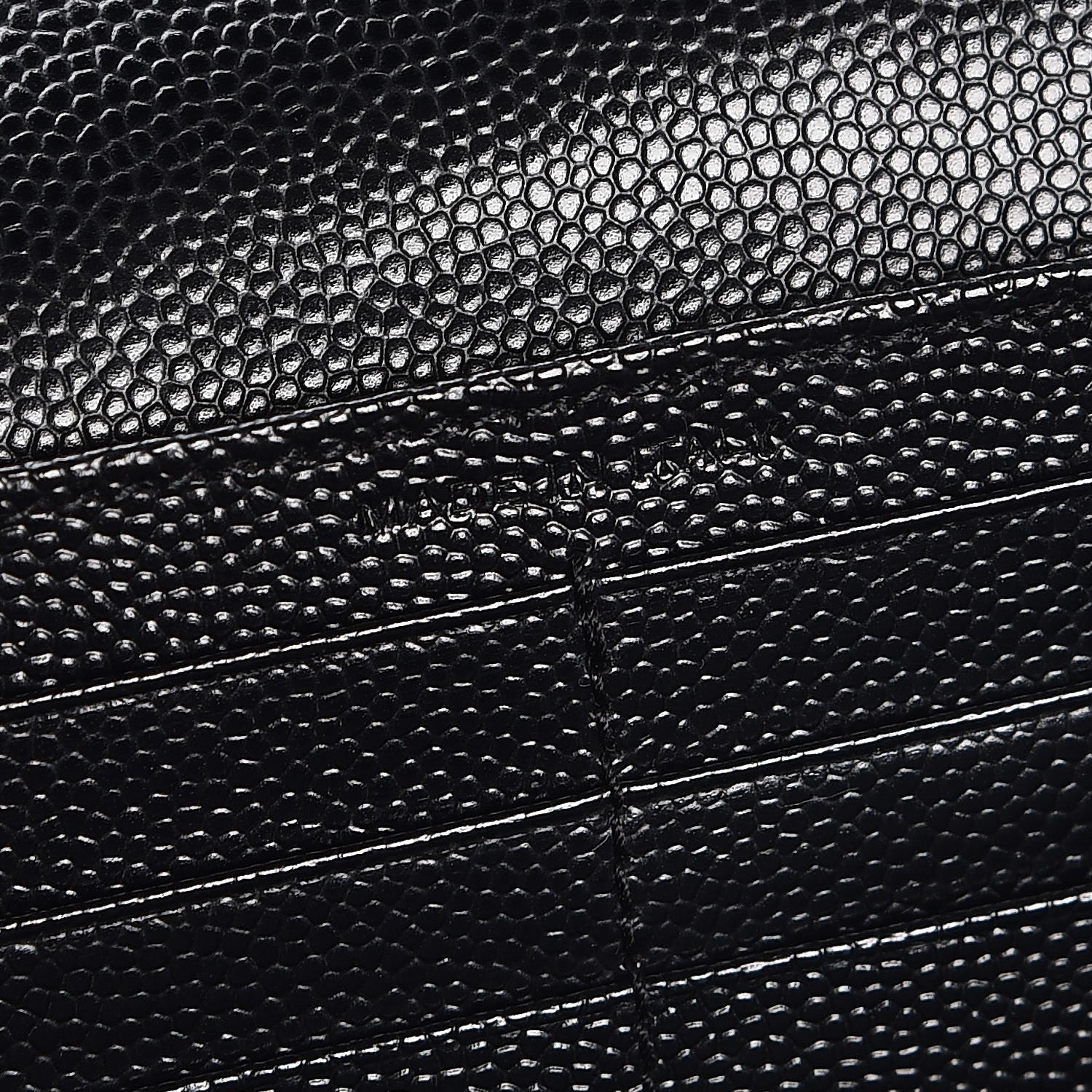 Saint Laurent Grain De Poudre Matelasse Chevron Monogram Flap Wallet Black 6 of 8