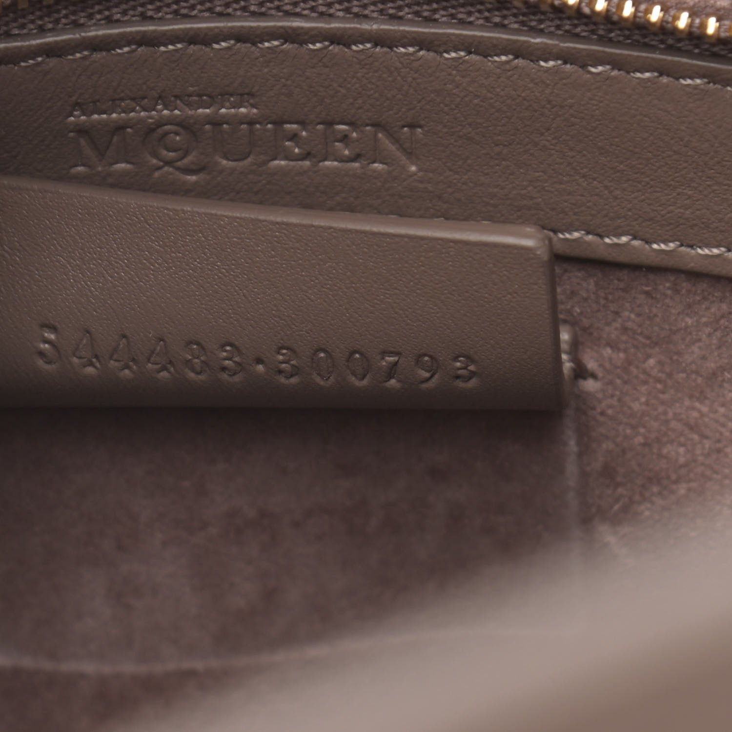 Alexander McQueen Calfskin Embossed Suede Large Heroine Tan 8 of 13