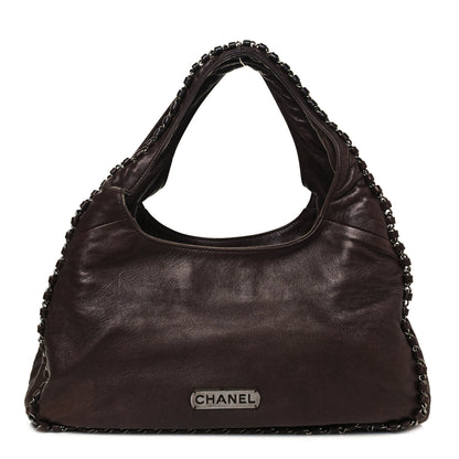 Chanel Lambskin Chain Hobo Brown 1 of 19