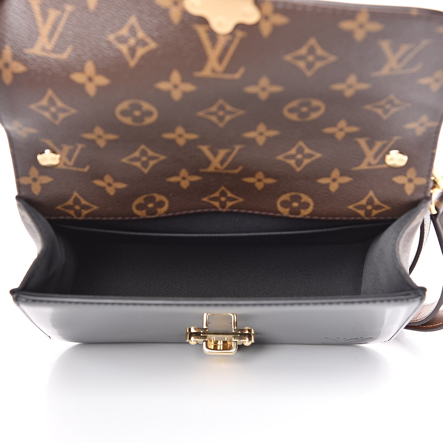 Louis Vuitton Patent Calfskin Monogram Cherrywood BB Black 5 of 9