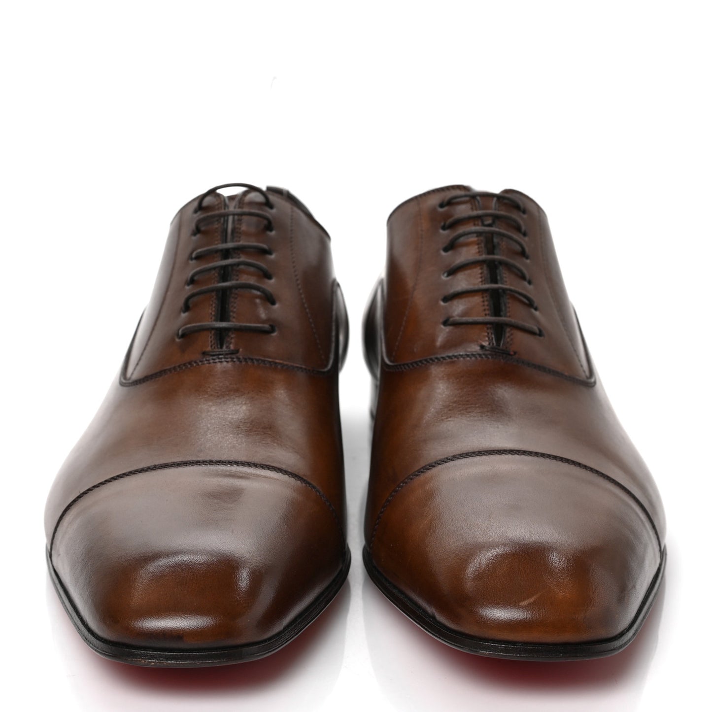 Calfskin Mens Greggo Flat Oxfords 44 Brown