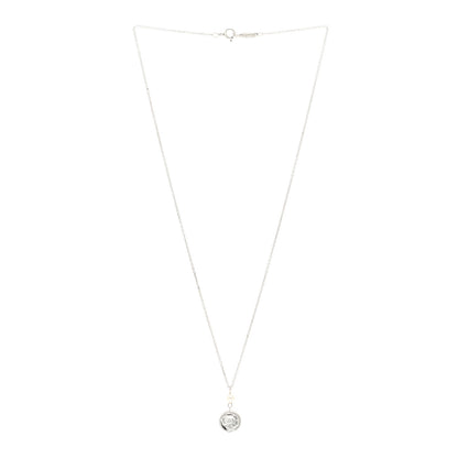 Tiffany Sterling Silver Pearl Nature Rose Pendant Necklace 3 of 4