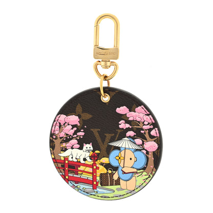 Louis Vuitton Monogram 2021 Christmas Animation Japanese Garden Bag Charm Key Ring Wisteria Pink 1 of 3