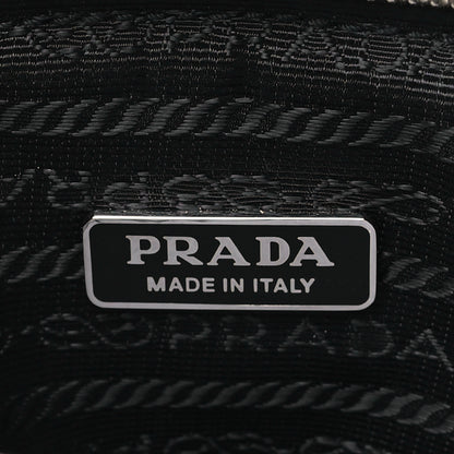 Prada Soft Calfskin Stitched Diagramme Wristlet Pouch White 6 of 12