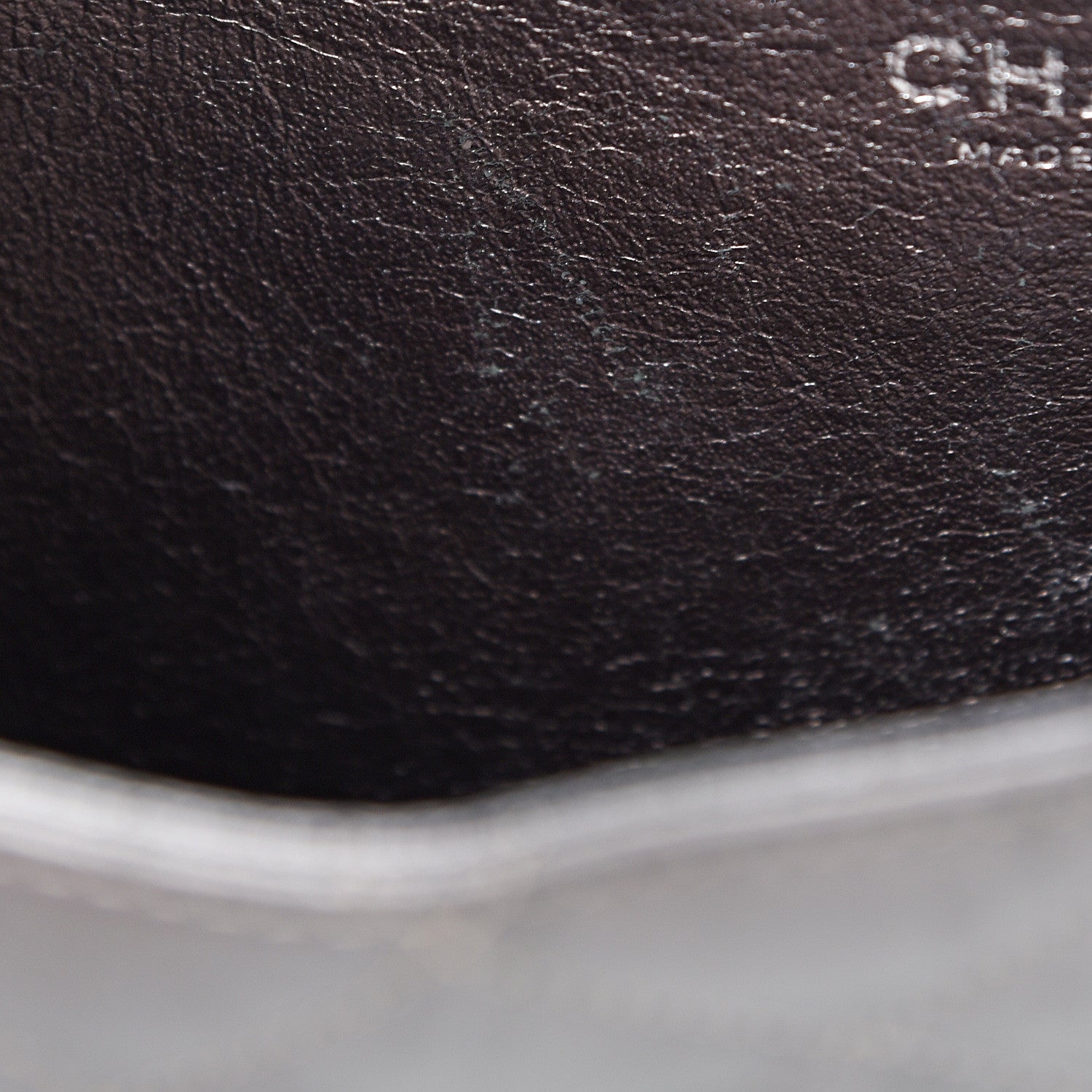 Chanel Metallic Lambskin Quilted Jumbo Single Flap Dark Grey 7 of 22