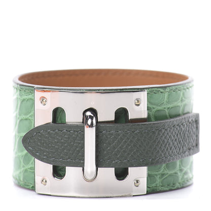 Hermes Matte Alligator Epsom Intense Bracelet S Cactus Vert Anglais 1 of 3