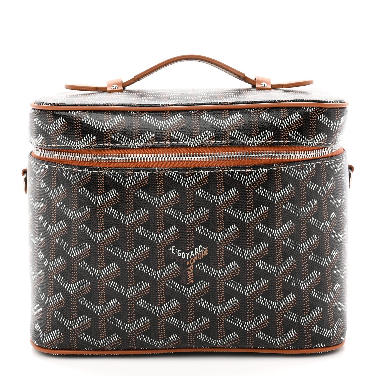 Goyardine Muse Vanity Case Black Gold