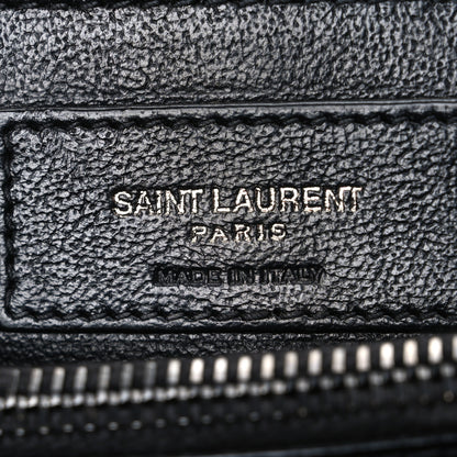 Saint Laurent Calfskin Y Quilted Monogram Monochrome Small Loulou Chain Satchel Black 6 of 11