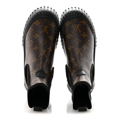 Louis Vuitton Patent Monogram Ruby Flat Ankle Boots 39 Black 2 of 9