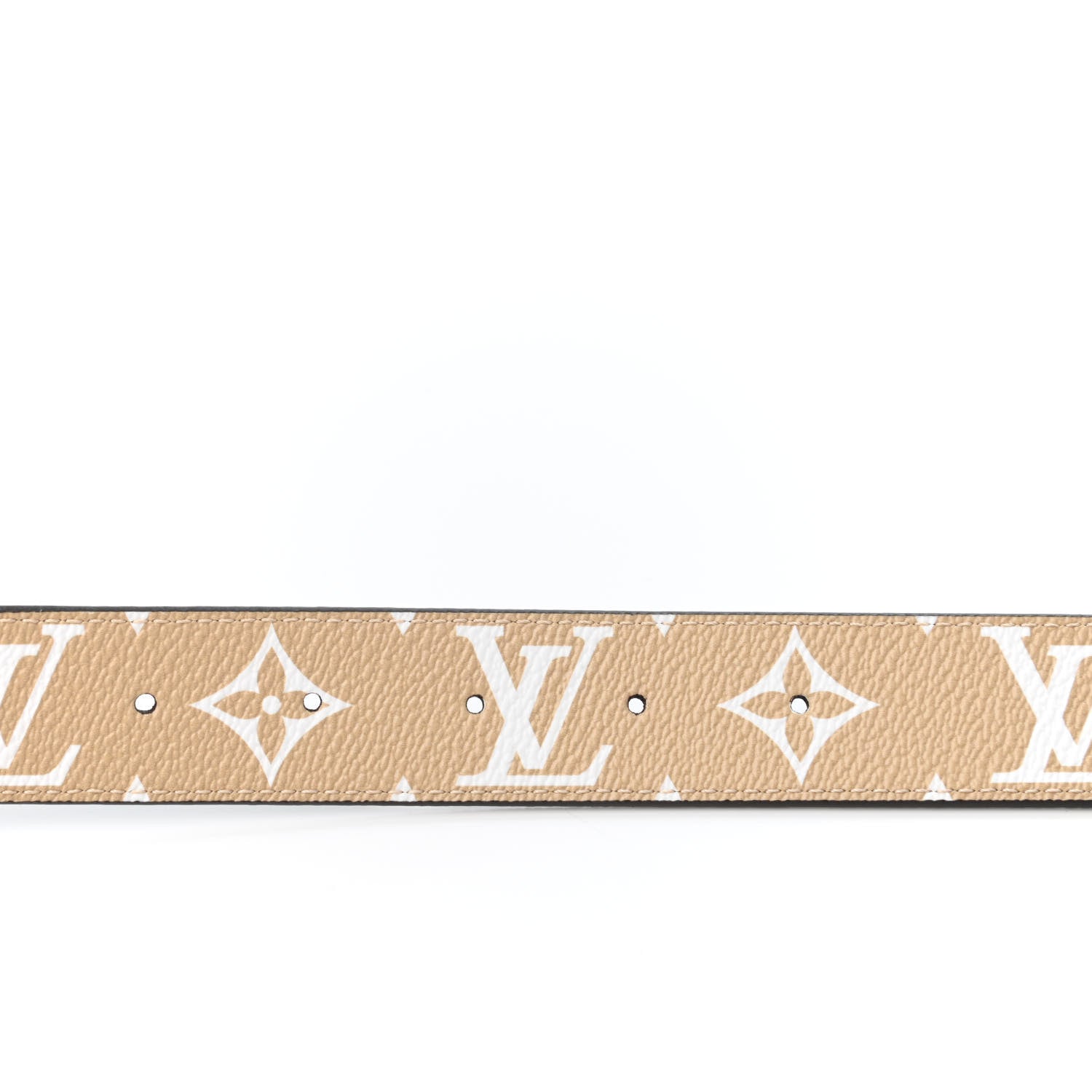 Louis Vuitton Monogram Giant 30mm LV Initiales Reversible Belt 90 36 Kaki Beige 3 of 4