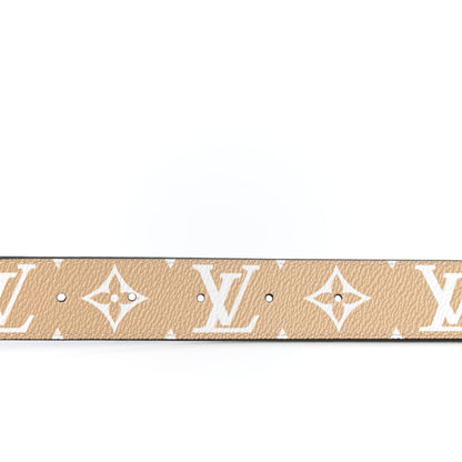 Louis Vuitton Monogram Giant 30mm LV Initiales Reversible Belt 90 36 Kaki Beige 3 of 4