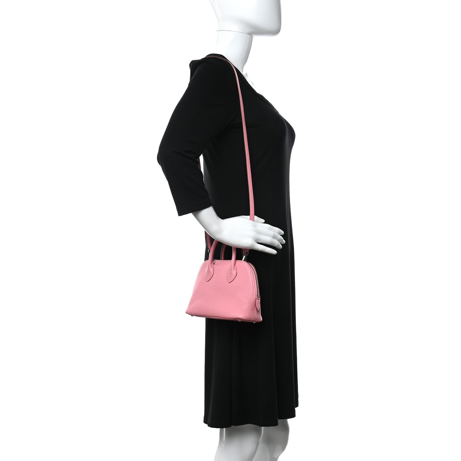 Hermes Chevre Mysore Mini 1923 Bolide Rose Confetti 2 of 10