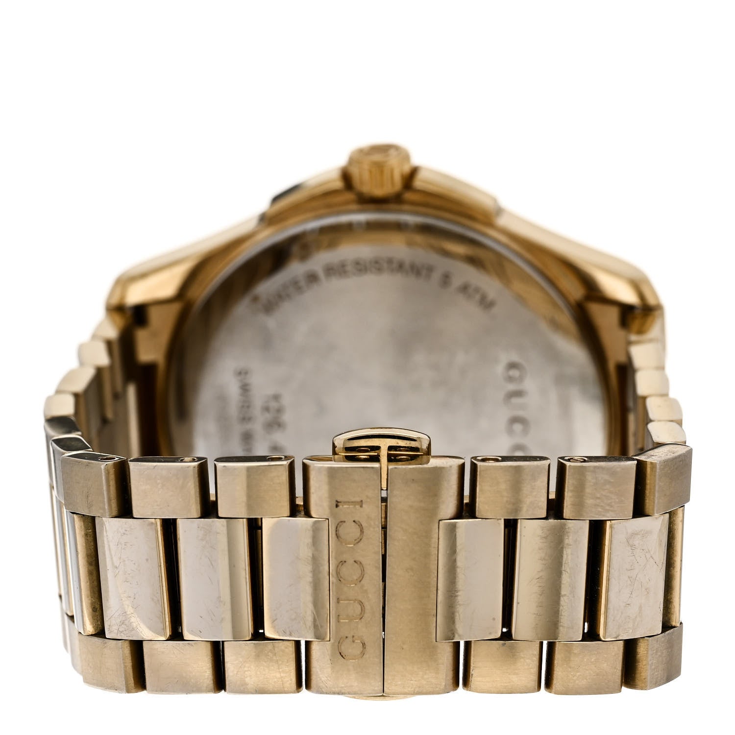 Gucci Stainless Steel 38mm G-Timeless Diamante Quartz Watch Gold 3 of 4