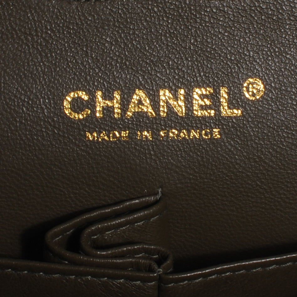 Chanel Lambskin Medium Double Flap Green 7 of 8