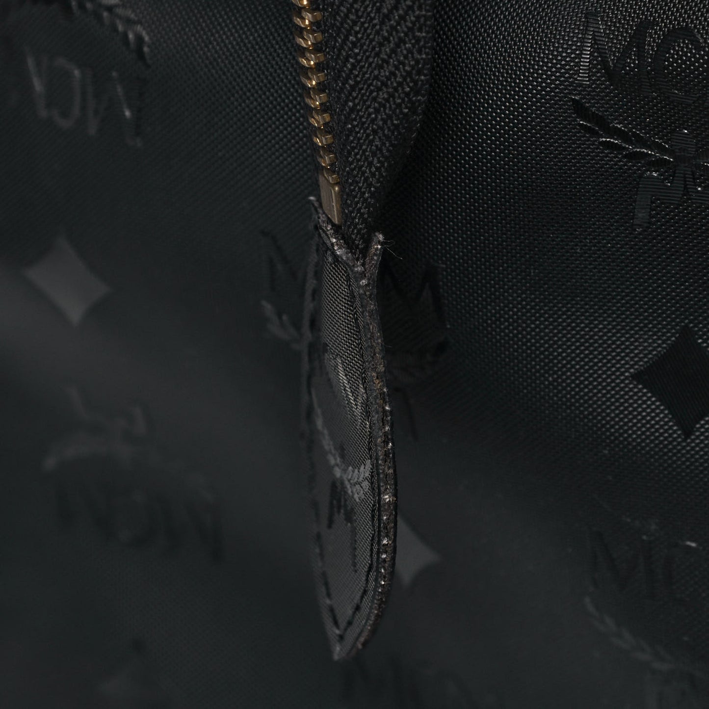 Monogram Coated Canvas Tote Bag Black