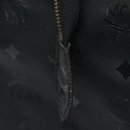 MCM Monogram Coated Canvas Tote Bag Black 12 of 15