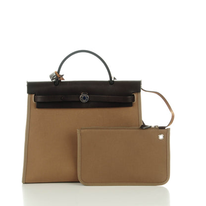 Hermes Vache Hunter Toile Herbag Zip 31 PM Etoupe Ebene 5 of 12