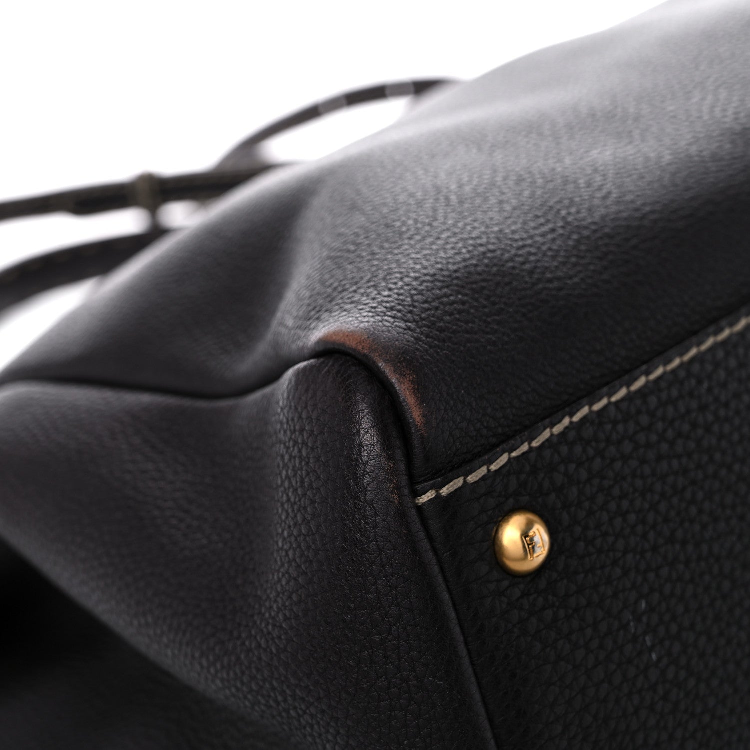 Fendi Cuoio Romano Selleria Large Peekaboo Iconic Satchel Moro 6 of 15