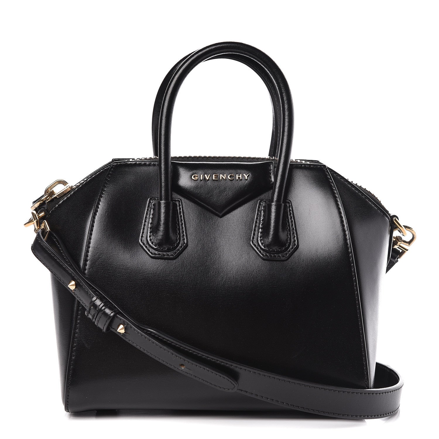 Givenchy Shiny Lord Calfskin Mini Antigona Black 1 of 10