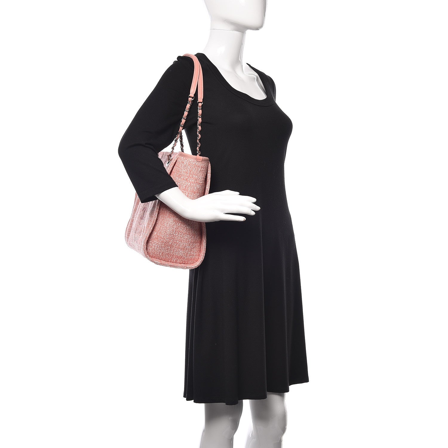 Chanel Canvas Small Deauville Tote Pink 2 of 11