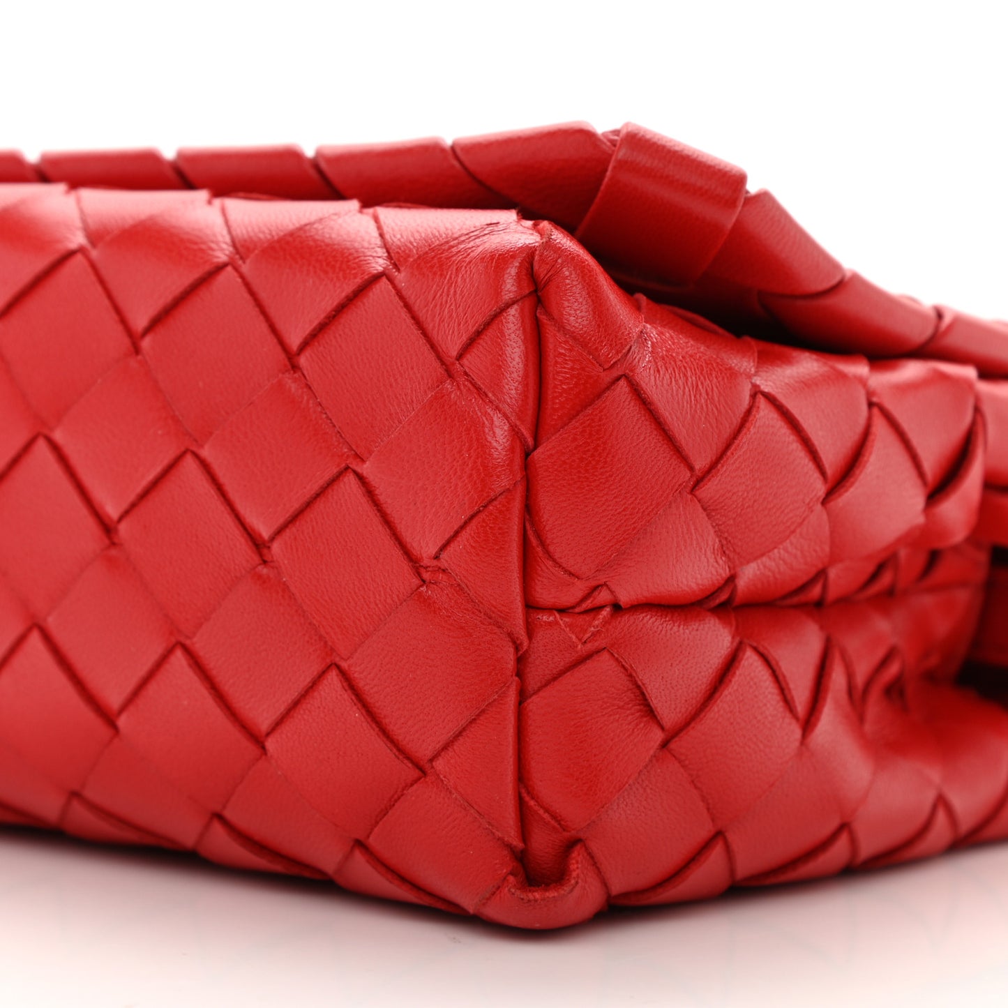 Nappa Intrecciato Mini Crossbody Red