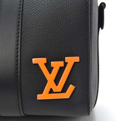 Louis Vuitton Calfskin Damier Distorted City Keepall Black 8 of 10