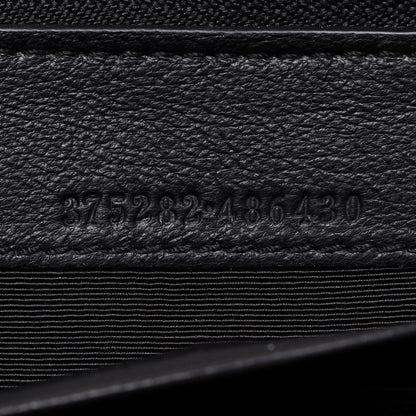 Alexander McQueen Calfskin Lizard Embossed Skull Continental Zip Wallet Black 7 of 7