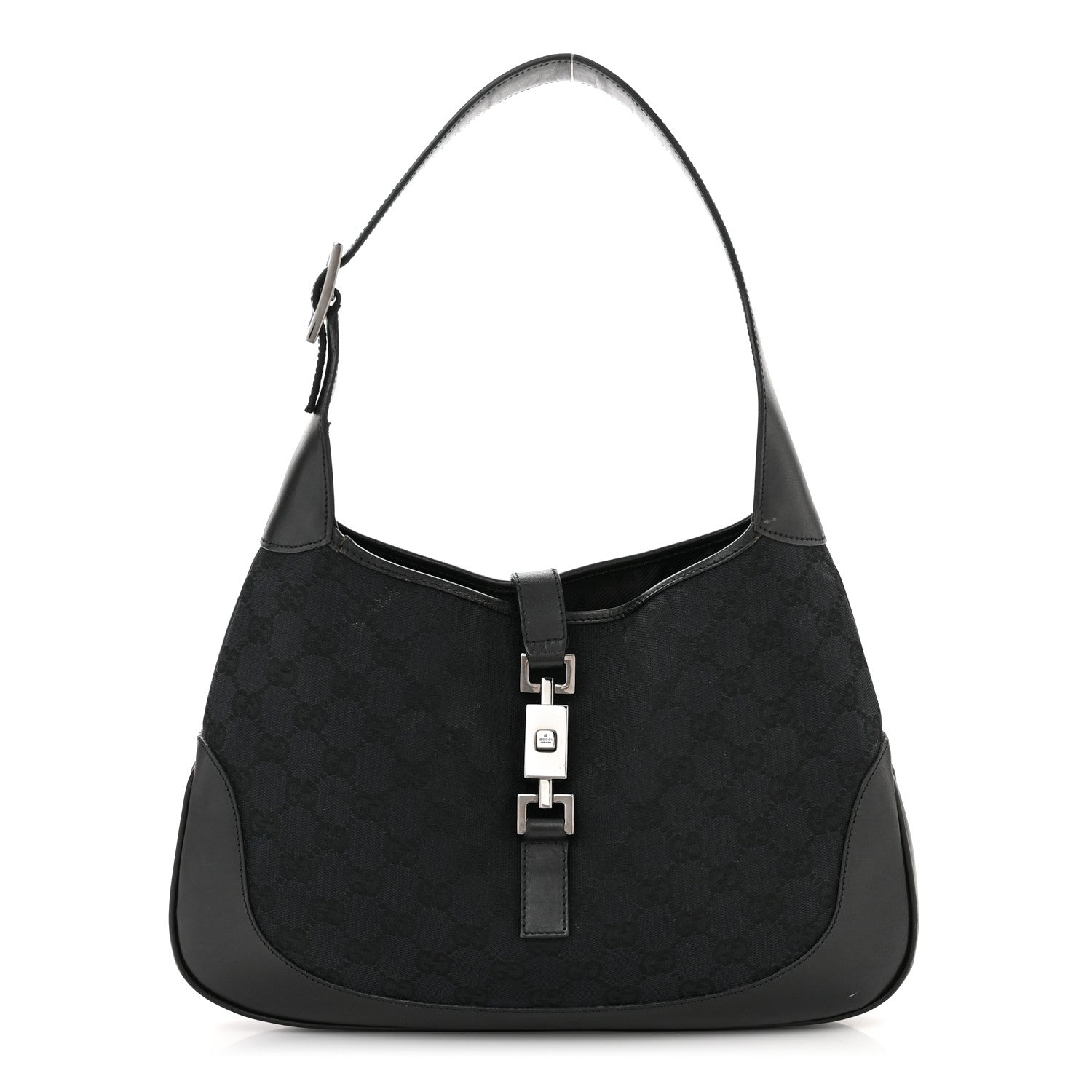 Gucci Monogram Small Jackie O Hobo Black 1 of 16