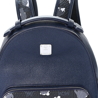 MCM Calfskin Visetos Floral Leopard Klassik Small Stark Backpack Blue Black 7 of 10