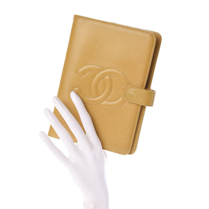 Chanel Caviar Timeless CC Ring Agenda Planner Yellow 2 of 8