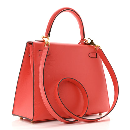 Hermes Epsom Kelly Sellier 25 Rose Jaipur 3 of 16