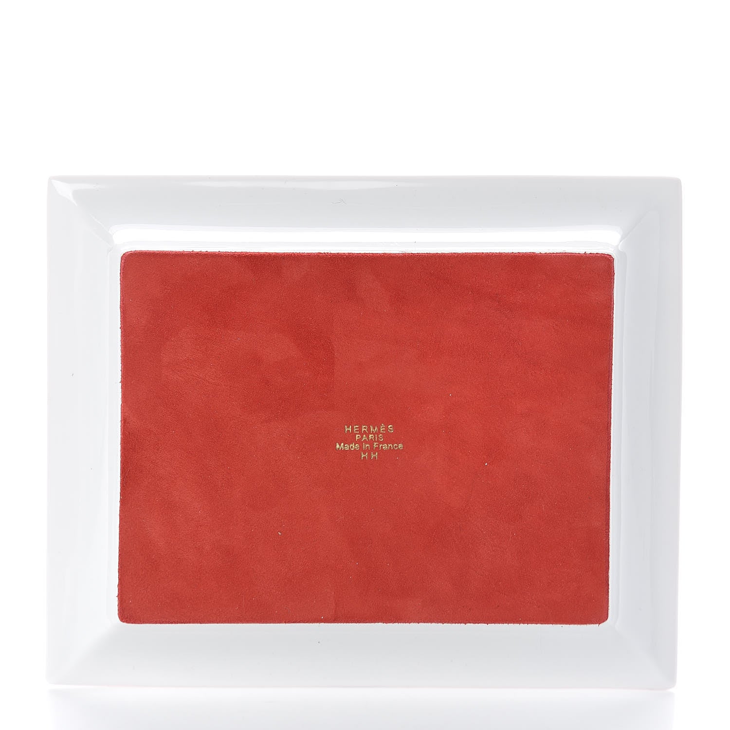 Hermes Porcelain Sellier Change Tray Rouge Or 3 of 5