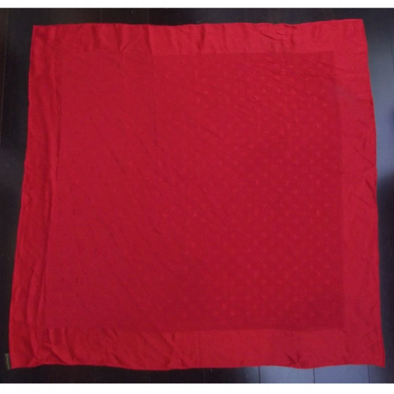Louis Vuitton Silk Monogram Monaco Scarf Red 1 of 4