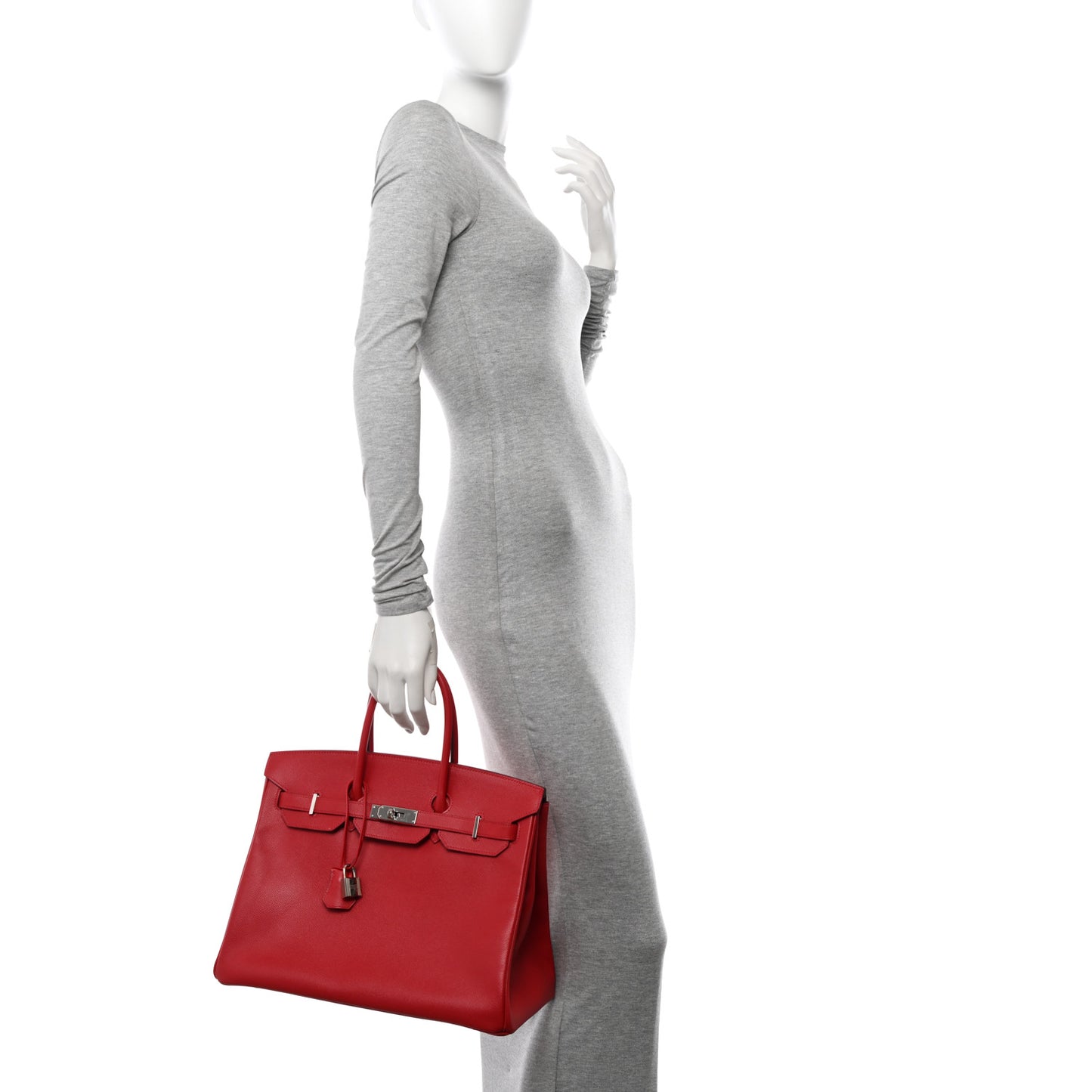 Epsom Birkin 35 Rouge Casaque