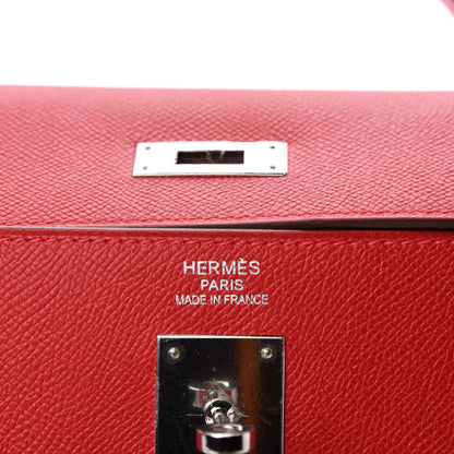Hermes Epsom Kelly Sellier 35 Rouge Casaque 8 of 10