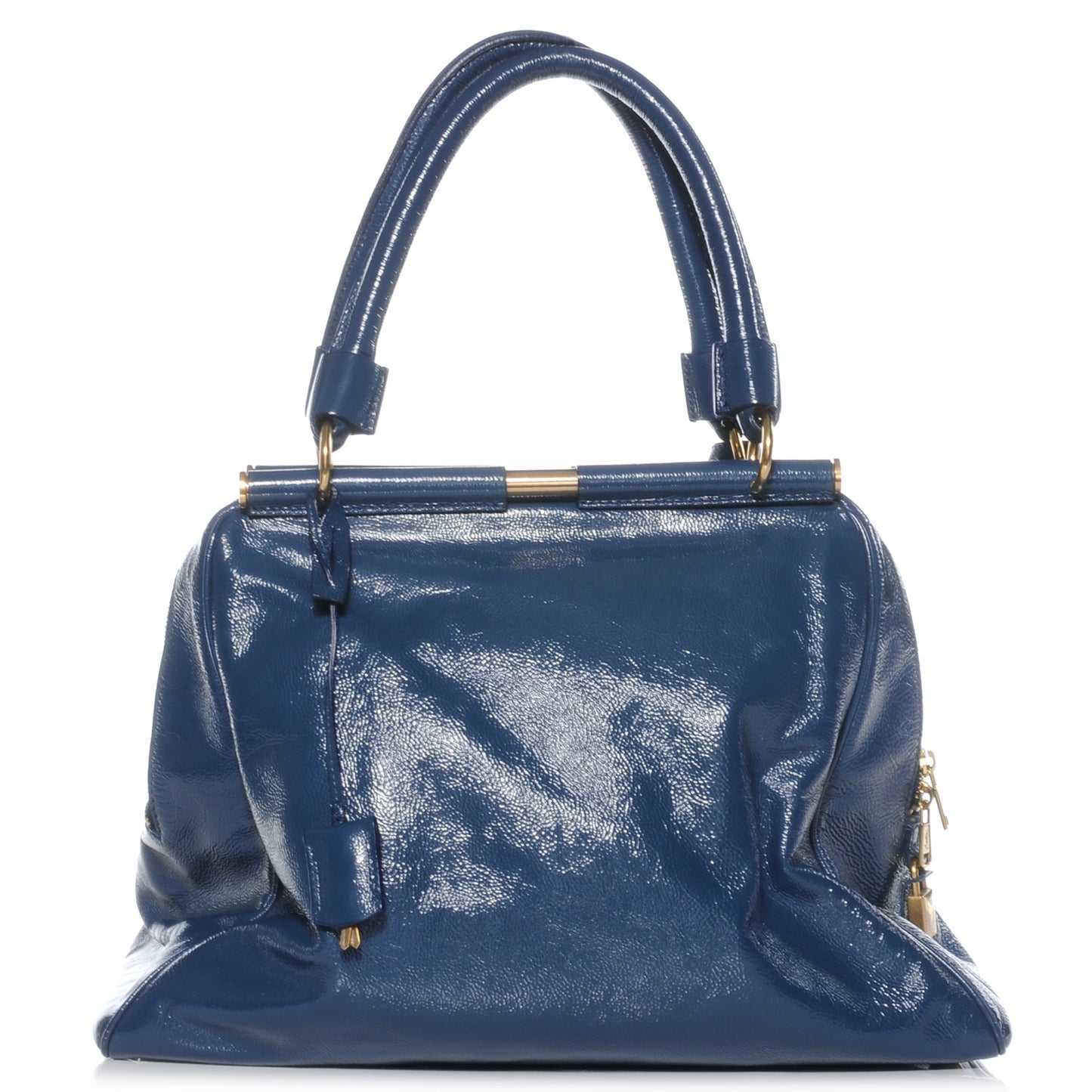 Textured Patent Medium Majorelle Blue