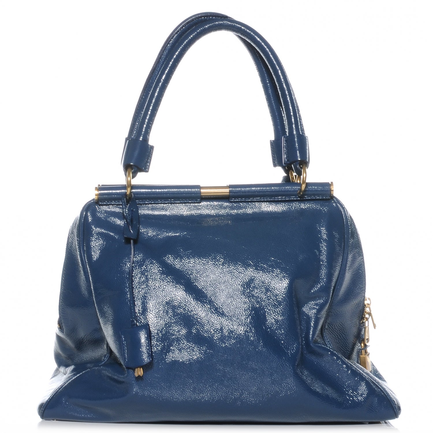 Saint Laurent Textured Patent Medium Majorelle Blue 1 of 7