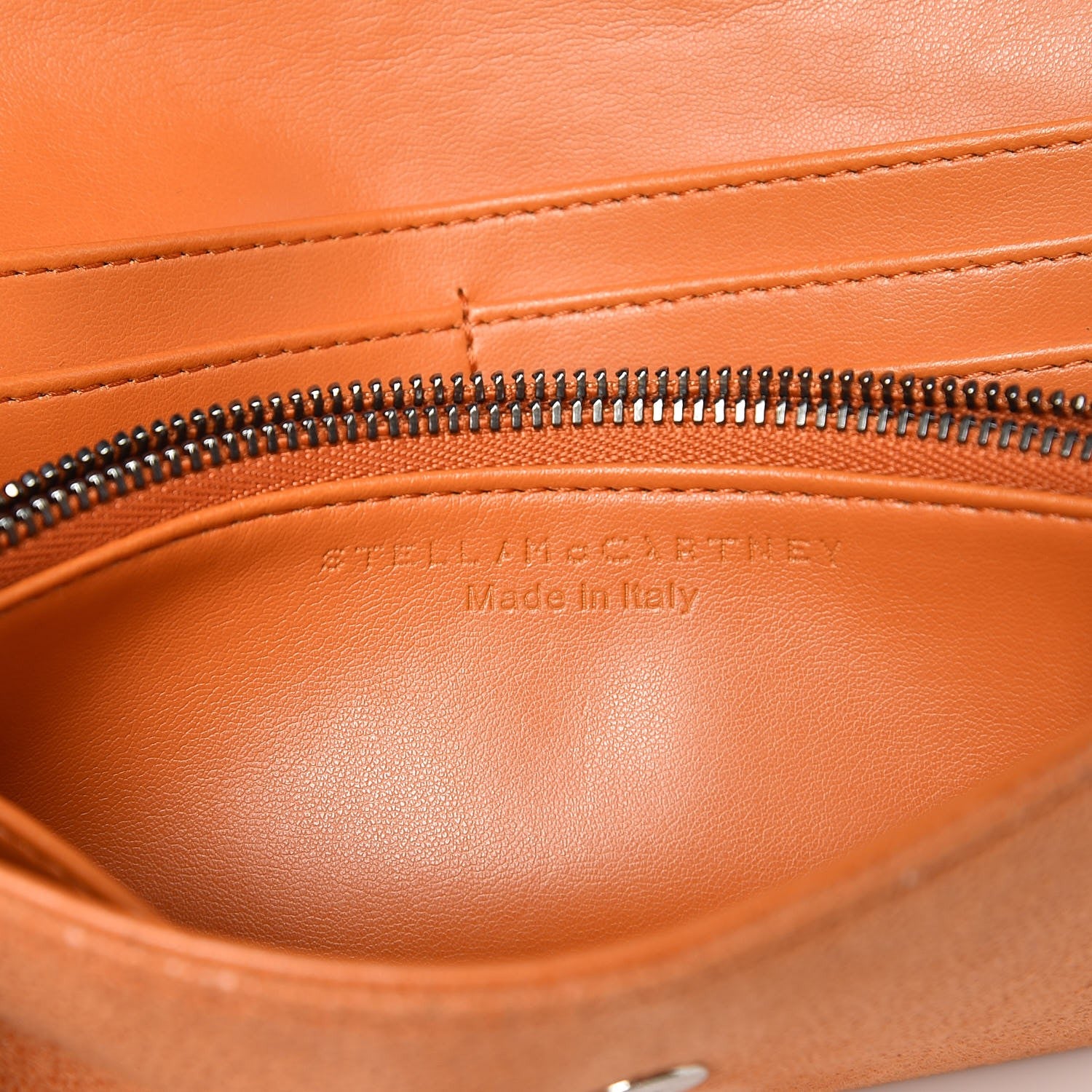 Stella McCartney Shaggy Deer Falabella Flap Wallet Orange 6 of 7