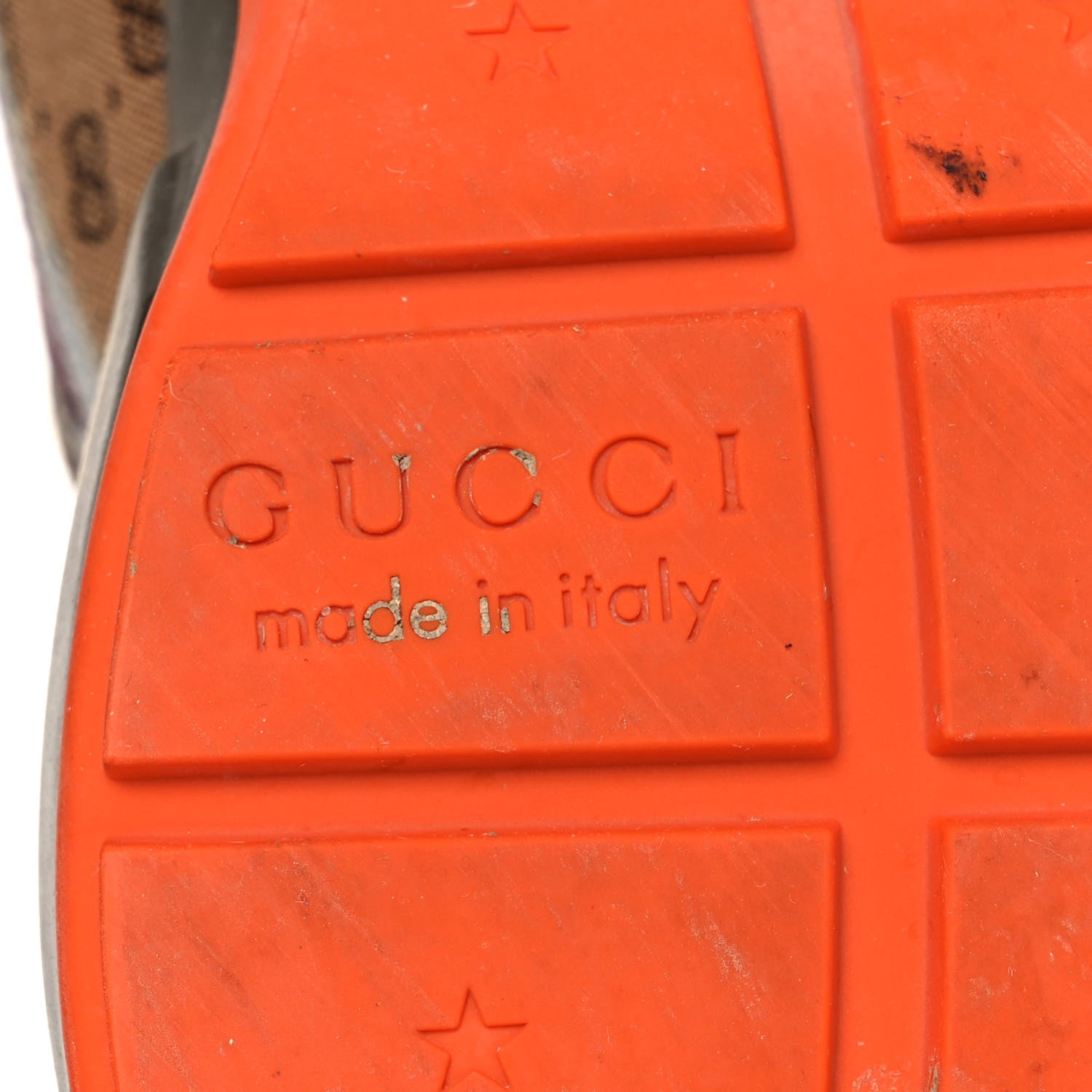 Gucci GG Supreme Monogram Mix Monogram Womens Rhyton Sneakers 37 Bordeaux Beige Ebony 6 of 8