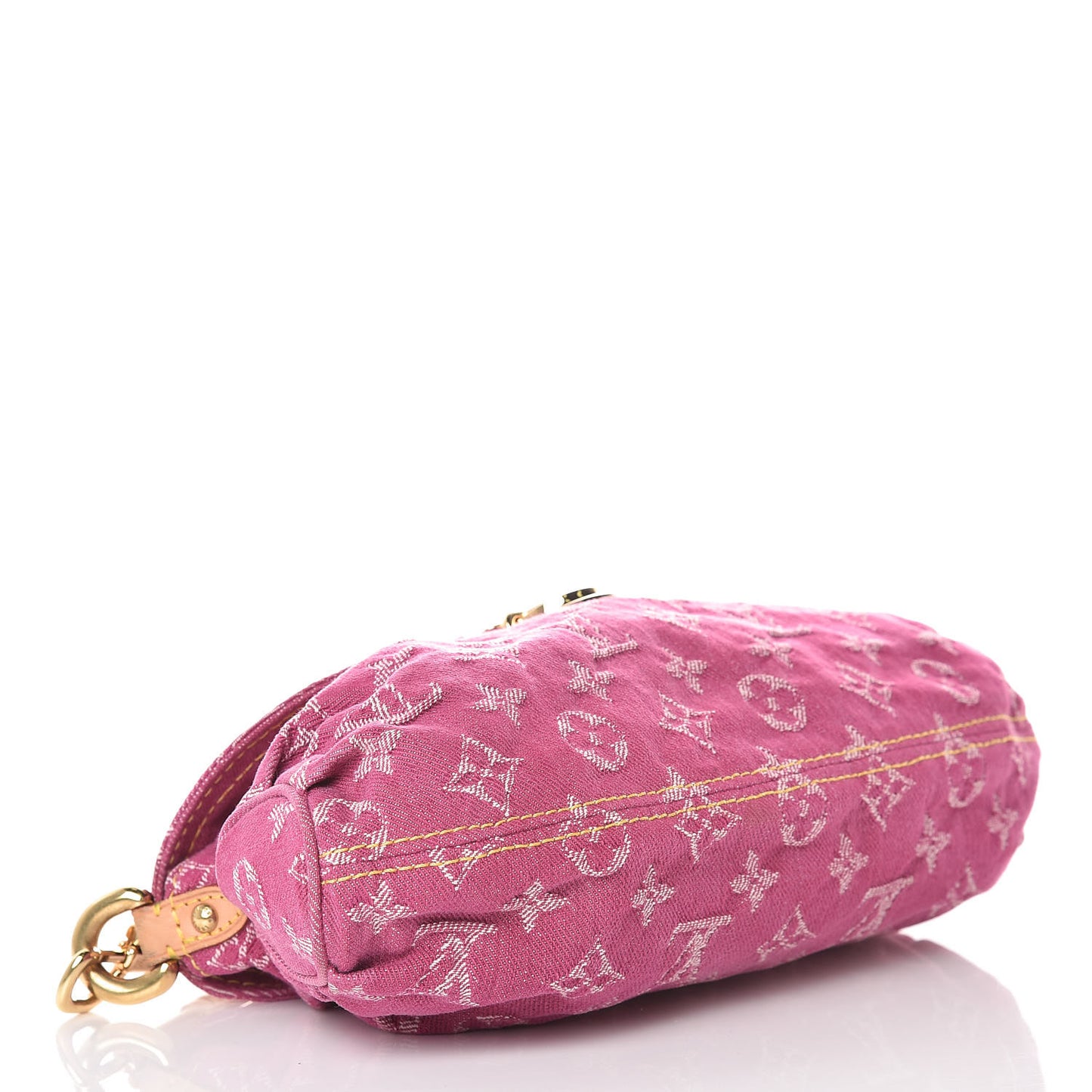 Monogram Denim Mini Pleaty Fuchsia