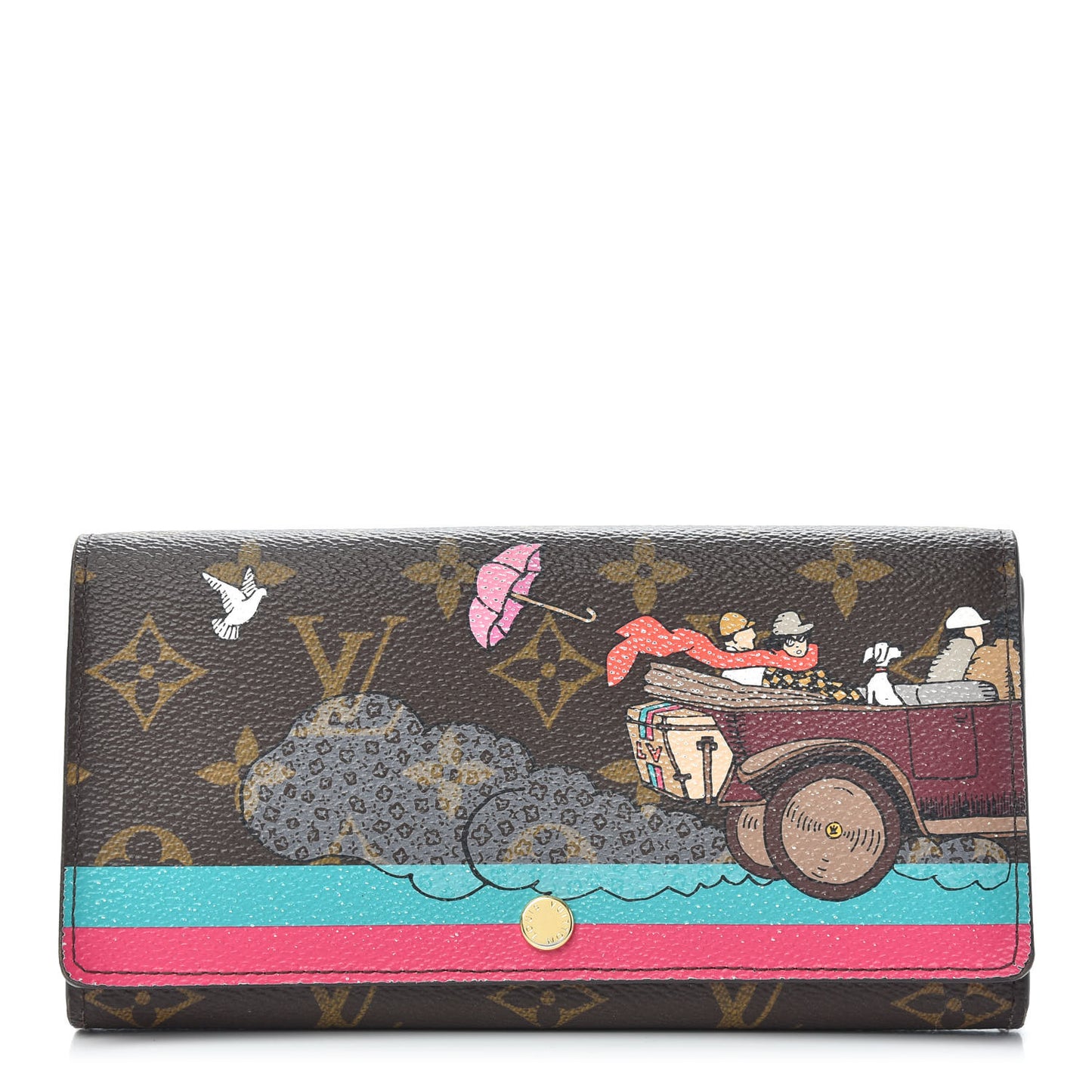 Monogram 2015 Christmas Animation Sarah Wallet Hibiscus