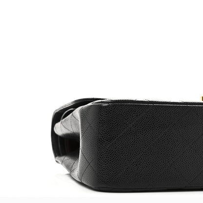 Chanel Caviar Quilted Jumbo Double Flap Black 10 of 12