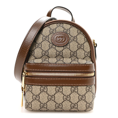 Gucci GG Supreme Monogram Azalea Calfskin Retro Interlocking G Multi-Function Bag Beige Ebony Brown Sugar 1 of 9